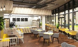 Interior at Riverside Cafe in Leicester