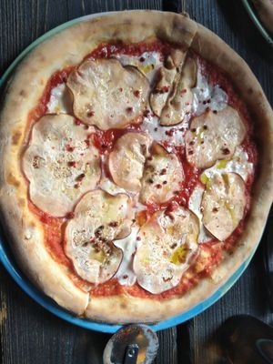 Pizza number 8 at Omnipollos Hatt in Stockholm