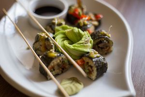 Vegan Sushi at Loving Hut in Cusco