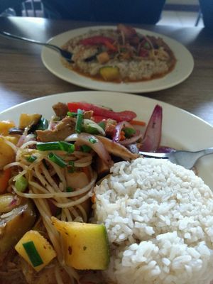 Lunch of the day.  at Loving Hut in Cusco