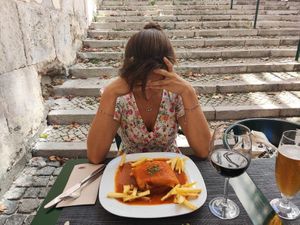 francesinha at Organi Chiado in Lisbon