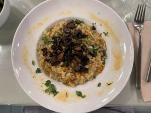 Risotto at Organi Chiado in Lisbon