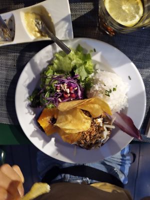 The veggie burguer at Organi Chiado in Lisbon