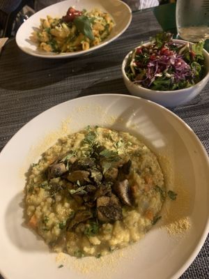 Risotto and pesto pasta  at Organi Chiado in Lisbon