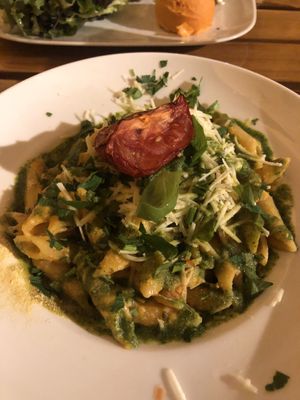 Penne pasta at Organi Chiado in Lisbon