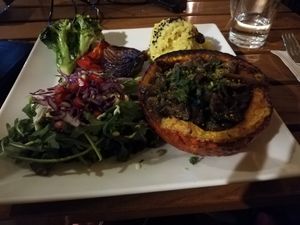 Pumpkin dish at Organi Chiado in Lisbon