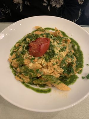 Penne pasta at Organi Chiado in Lisbon