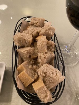 Home made rice bread at Organi Chiado in Lisbon