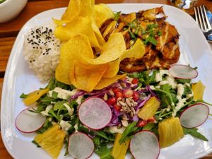 Seitan steak at Organi Chiado in Lisbon