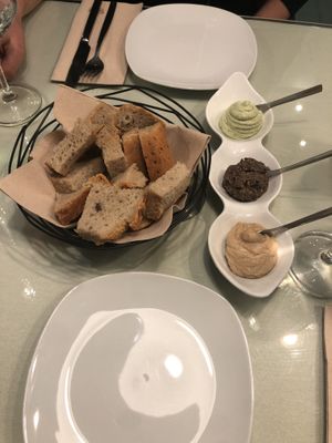 Vegan pate selection  at Organi Chiado in Lisbon