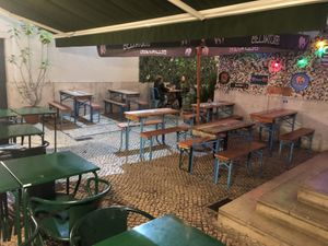 Rear outside space  at Organi Chiado in Lisbon