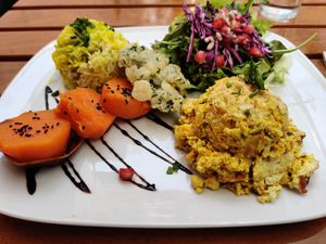 Spirit tofu at Organi Chiado in Lisbon