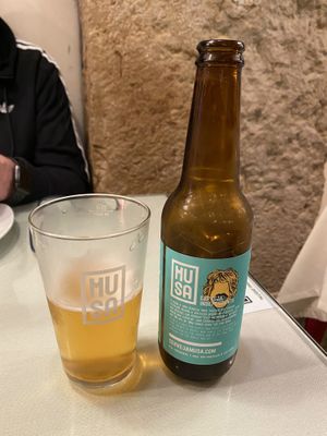 Nice cold beer  at Organi Chiado in Lisbon