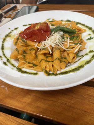 Tomato and pesto penne   at Organi Chiado in Lisbon