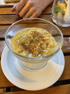 Creamy sweet rice (typical portuguese dessert)   at Organi Chiado in Lisbon