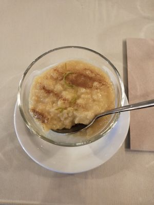 Rice desert at Organi Chiado in Lisbon