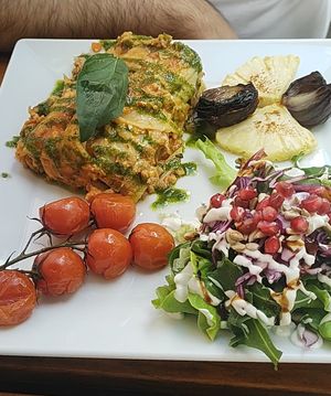 Lasagna at Organi Chiado in Lisbon