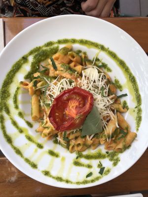 Penne  at Organi Chiado in Lisbon