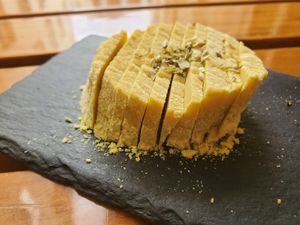 Vegan cheese made of cashews at Organi Chiado in Lisbon