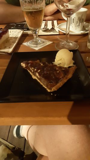 Pecan cake at Organi Chiado in Lisbon