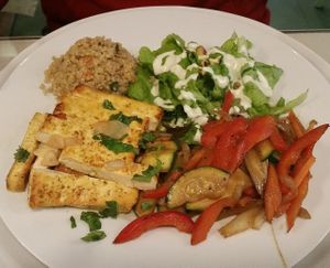 Tofu at Organi Chiado in Lisbon