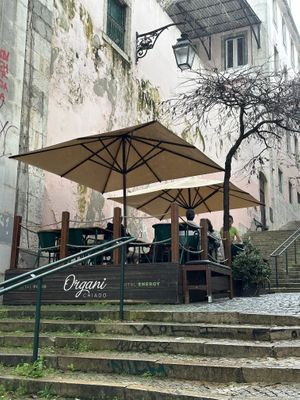 Outside terrace.  at Organi Chiado in Lisbon