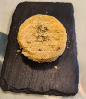 Cashew 'goat' cheese at Organi Chiado in Lisbon