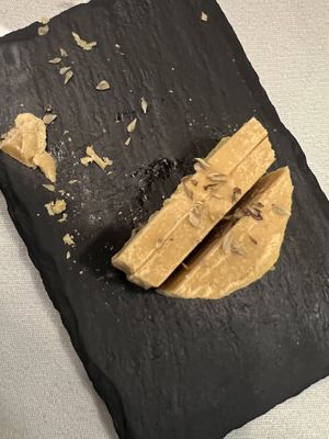 “Cheese” starter made from cashews  at Organi Chiado in Lisbon