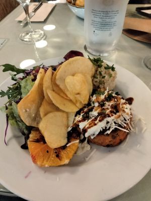 Vegan burger, yum! So tasty, fresh and satisfying. at Organi Chiado in Lisbon