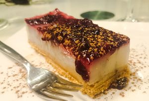 Cheescake at Organi Chiado in Lisbon