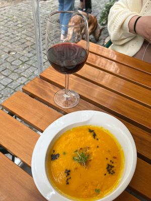 Soup of the day at Organi Chiado in Lisbon