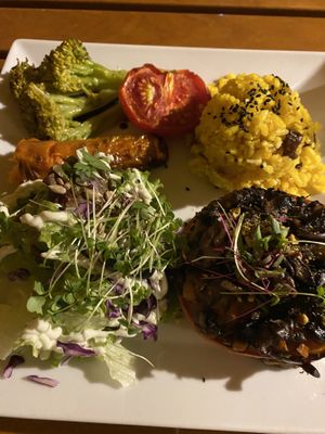 Filled Hokkaido pumpkin, delicious   at Organi Chiado in Lisbon