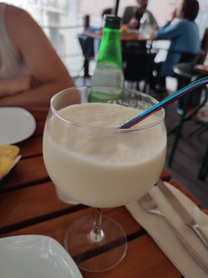Pina colada at Organi Chiado in Lisbon