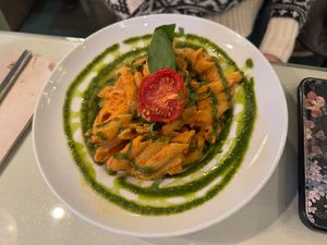 Penne  at Organi Chiado in Lisbon