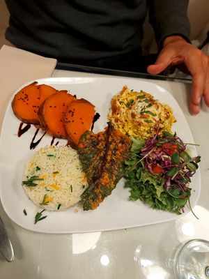 Traditional Portuguese plate at Organi Chiado in Lisbon