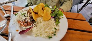 Veggie burger at Organi Chiado in Lisbon
