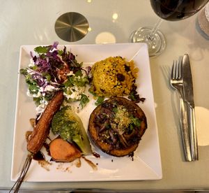 Pumpkin with mixed veggies special of the day   at Organi Chiado in Lisbon