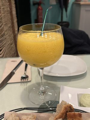 Mango lassi  at Organi Chiado in Lisbon