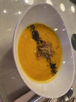 Carrot soup   at Organi Chiado in Lisbon