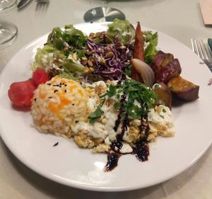 Tofu espiritual. Very tasty food made with fresh produce. at Organi Chiado in Lisbon