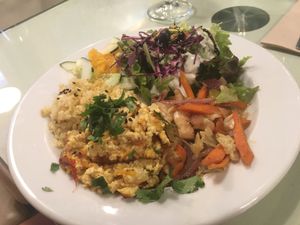 Spiritual tofu - absolutely delicious! at Organi Chiado in Lisbon