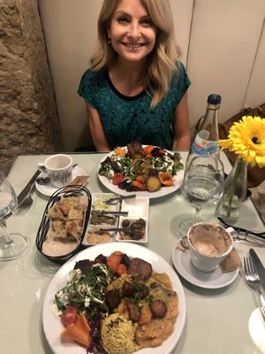 Green salad above. Bean Stew below  at Organi Chiado in Lisbon