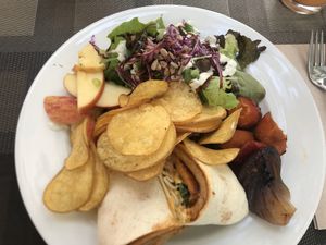 Seitan wrap at Organi Chiado in Lisbon