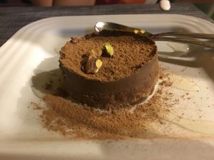Chocolate cake at Organi Chiado in Lisbon