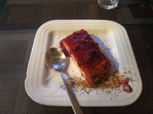 Cheesecake at Organi Chiado in Lisbon