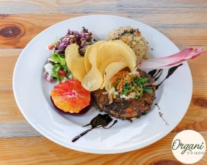 Veggie Burguer at Organi Chiado in Lisbon