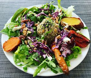 Quinoa, avocado, sweet potato and figs salad at Organi Chiado in Lisbon