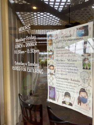 Hours & social distancing at MCS Grill in Hanapepe