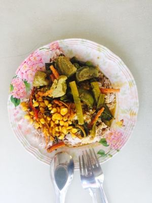 You choose what you want from the buffet. at Hua Hin Vegan Restaurant in Hua Hin