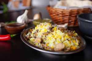 Mushroom Rice at Bombay Spice in Funchal